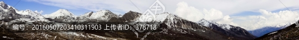 康定折多雪山高清全景