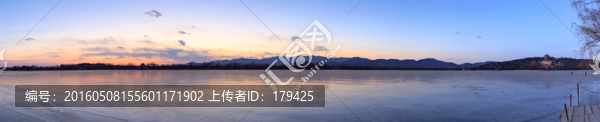 北京頤和園冬天全景接片長圖