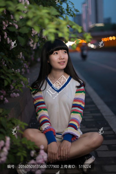 夜景人像