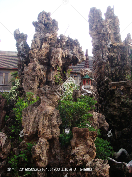 假山,園林,中式建筑,皇家園林