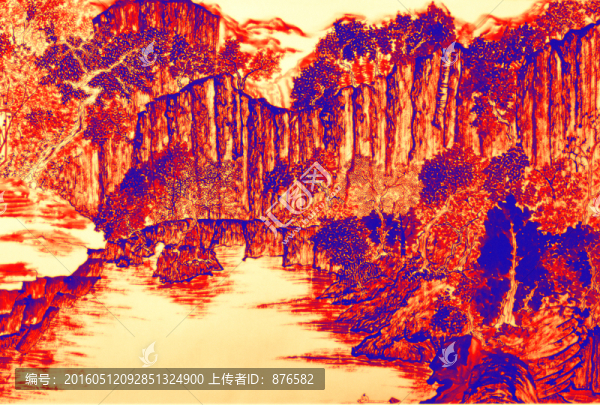 山水裝飾畫