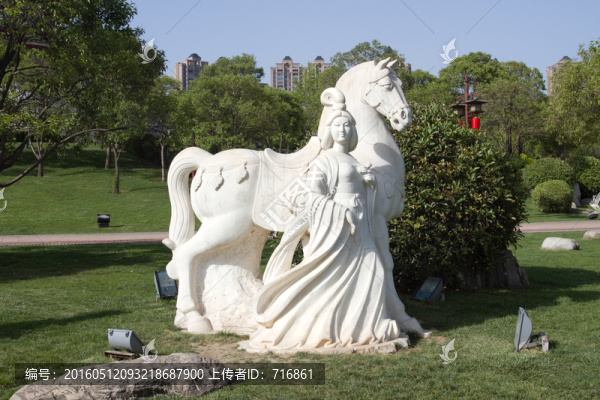 大唐芙蓉園,麗人行,石雕
