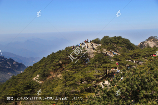 黃山光明頂瀾群山