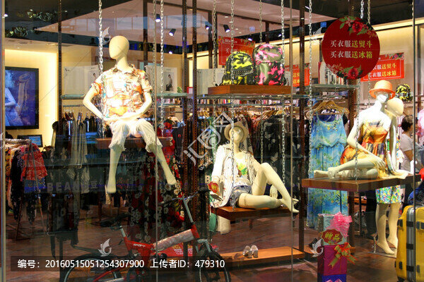 模特,服裝設(shè)計(jì),櫥窗,廣告
