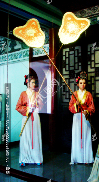 宮女,侍女,蠟像館