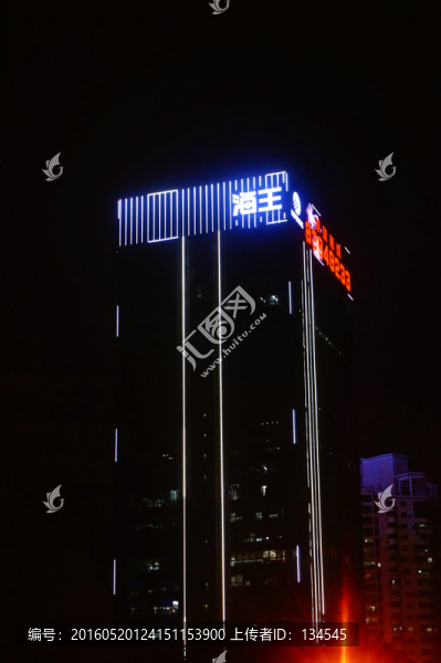 深圳深南大道及建筑物夜晚景觀