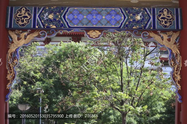 西安都城隍廟,牌樓,雀替