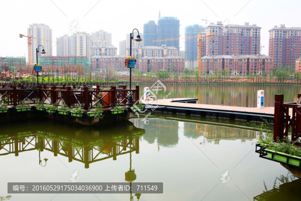湖上棧橋,碼頭,樓房建筑