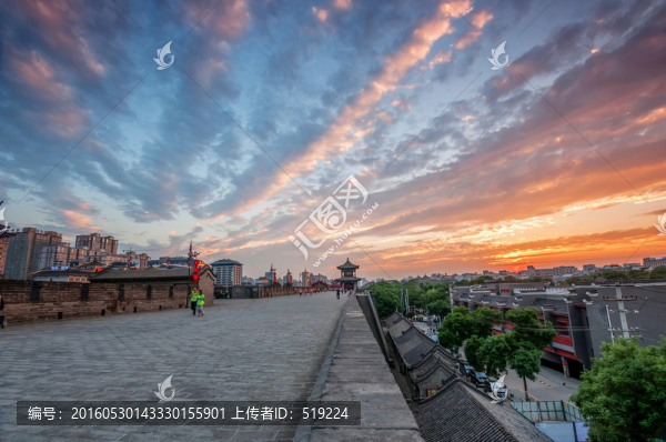 城墻晚霞