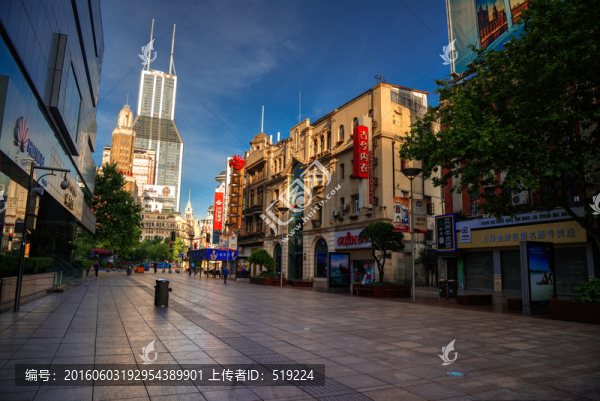 上海南京路的早晨