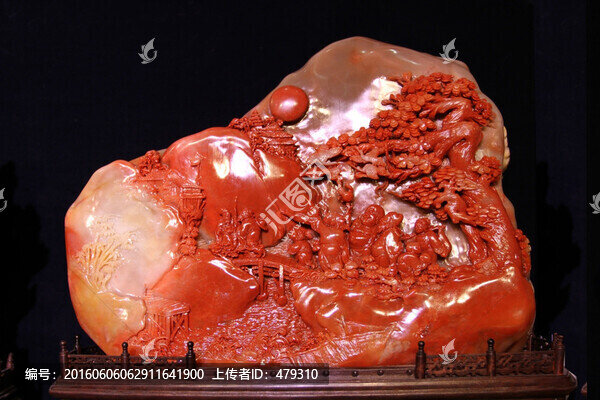 雞血石,石頭,寶石,擺件,工藝