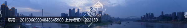 重慶兩江夜景全景