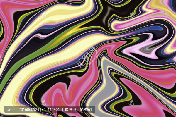 唯美抽象多彩線條,無分層