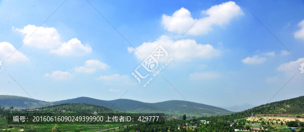 山脈,山景,,藍天白云