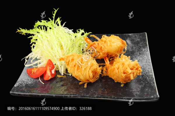 薯絲蝦