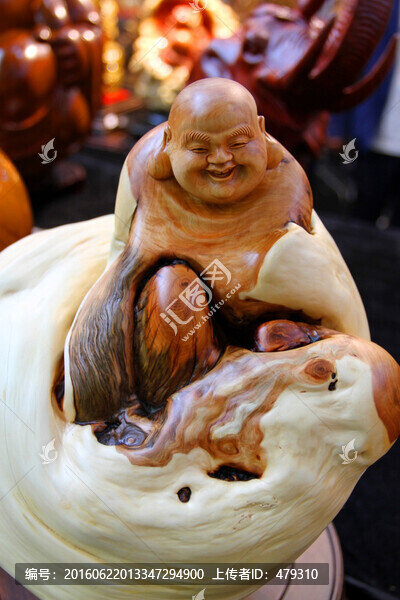 木雕,佛像,彌勒佛,雕塑,實木