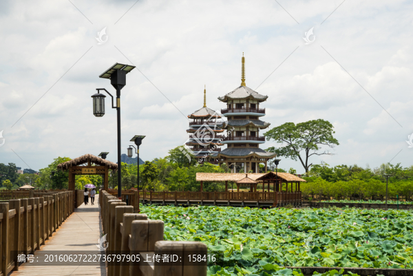 五彩田園雙塔