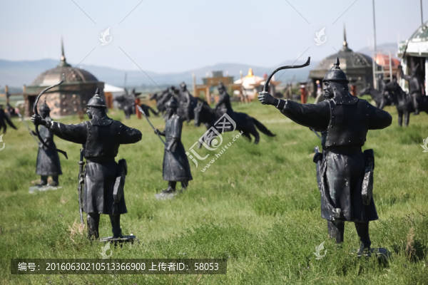 蒙古騎士雕塑