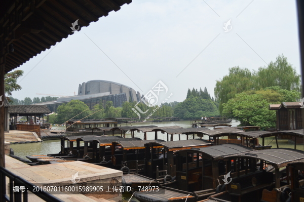 上海,古鎮(zhèn),河流,小溪