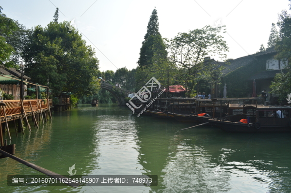 上海,古鎮(zhèn),河流,小溪