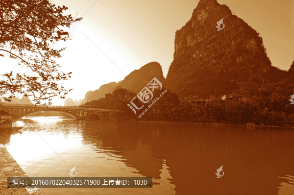 桂林山水,老照片,噪點(diǎn),顆粒