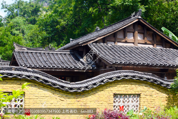 壯族民居,古建筑,瓦房,廣西