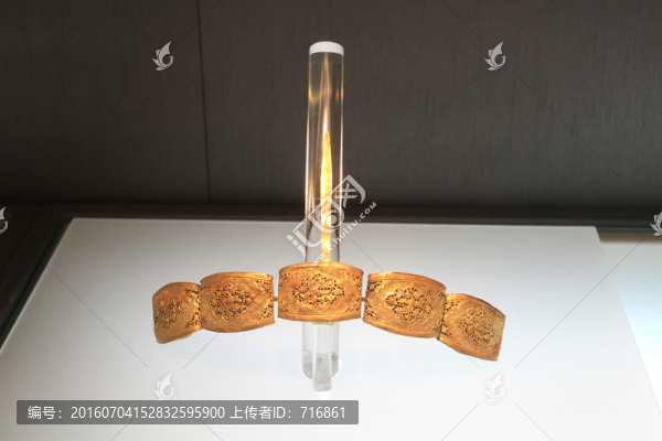 宋代金五花頭橋梁式鳳鳥紋簪