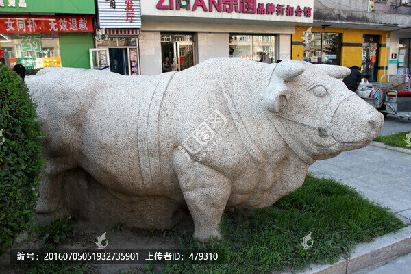 雕塑,百牛集,石雕,牛,雕塑牛