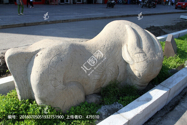 雕塑,百牛集,石雕,牛,雕塑牛