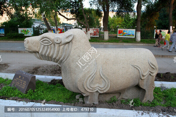 雕塑,百牛集,石雕,牛,雕塑牛