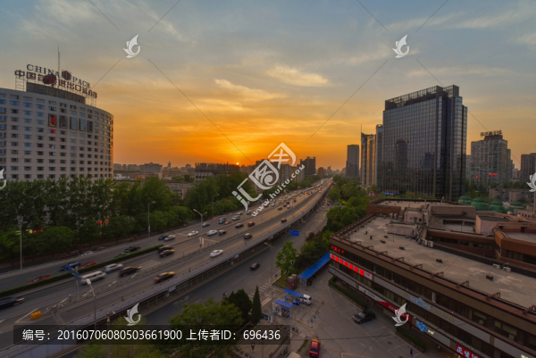 北京三元桥夜景