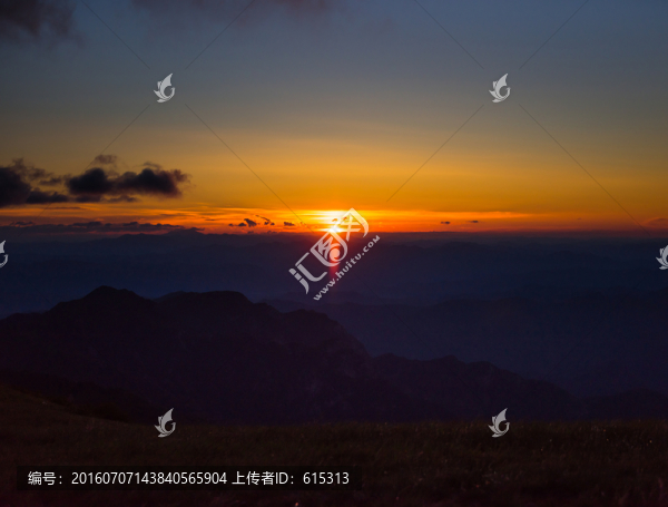 日出,海坨山,風(fēng)景,朝霞,云