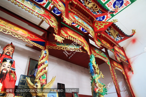 木雕藝術,木雕建筑,神龕,菩薩