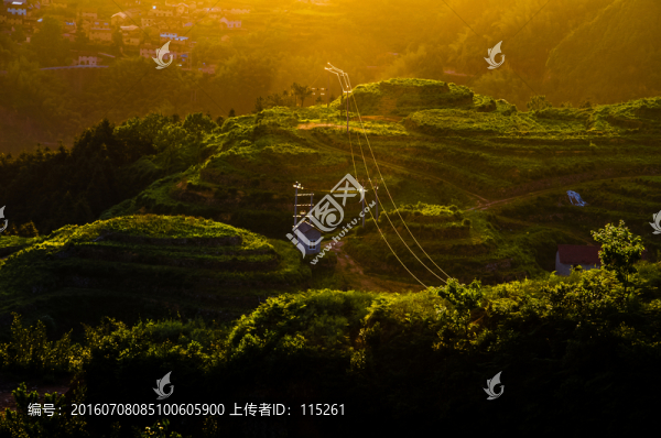 山坡光影