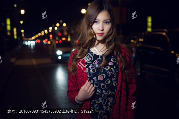 夜景人像
