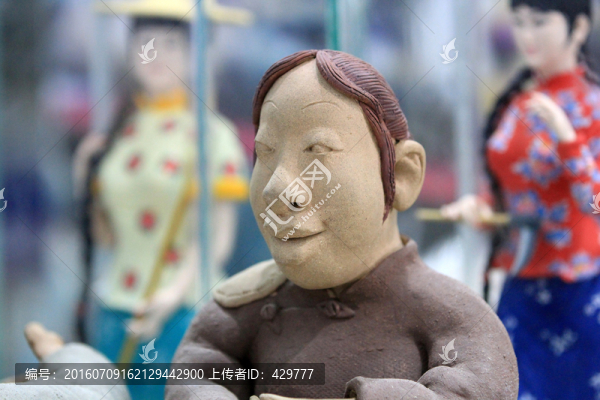 泥人,陶器,,陶藝品