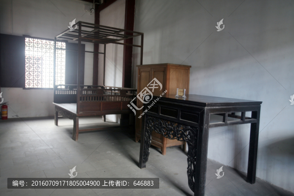 床,古代,房間