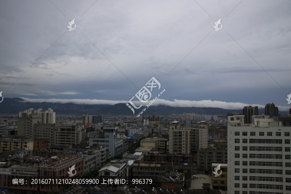云南保山,晚霞,藍天