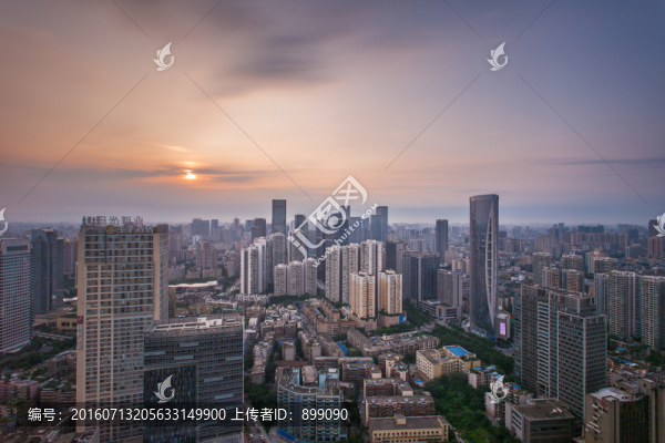 成都金融街黃昏