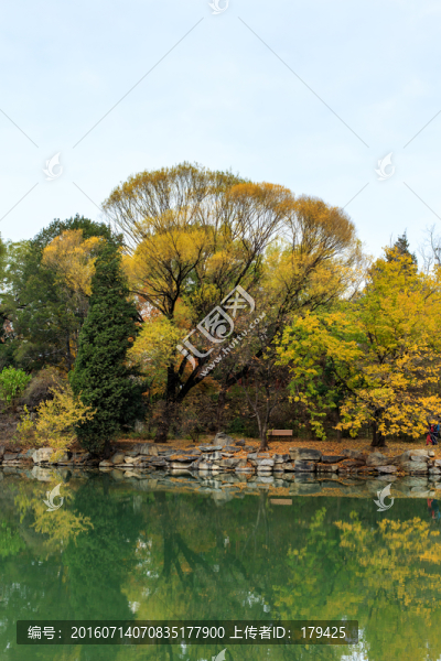 北京大學(xué)校園風(fēng)光未名湖秋色