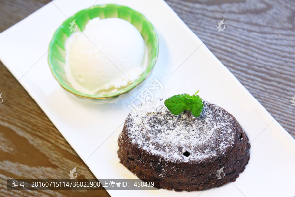 熱巧克力,冰激凌