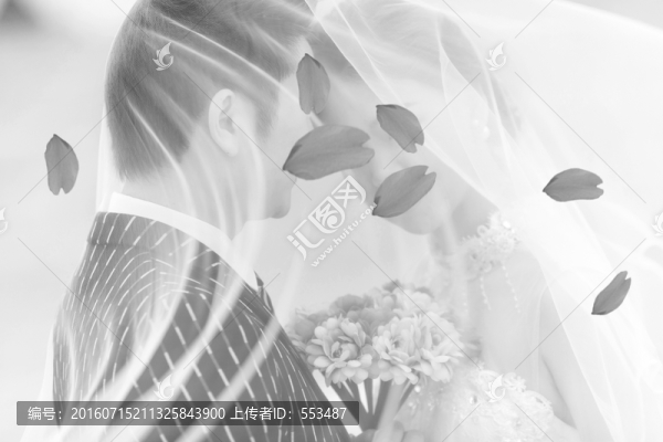夢幻,婚禮,黑白