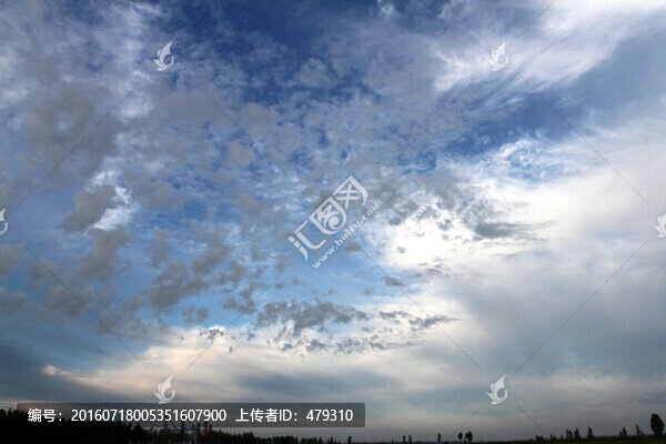 天空,云彩,藍(lán)天,白云,清晨