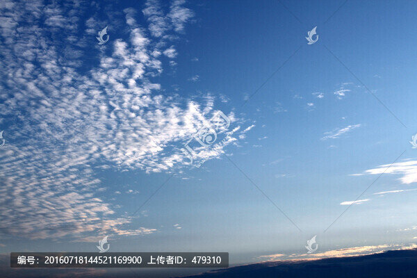 天空,云彩,藍天,白云,清晨