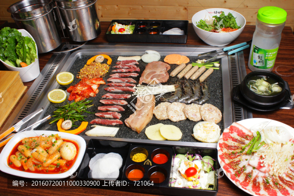 韓國烤肉,韓國料理大合照