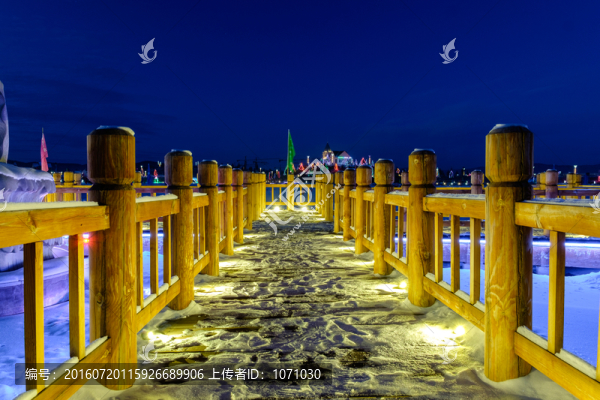 冬季公園夜景