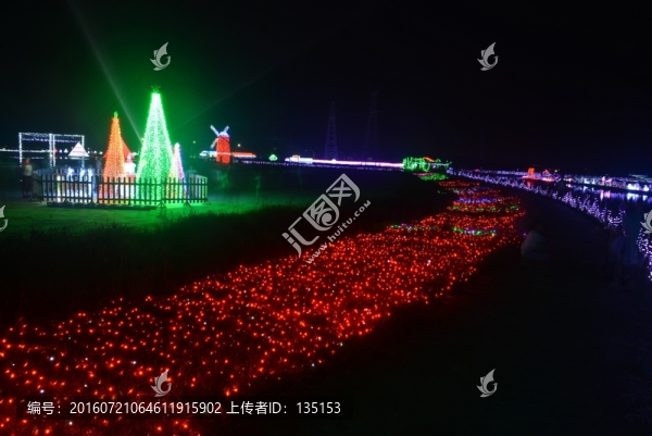 夜色中的燈光