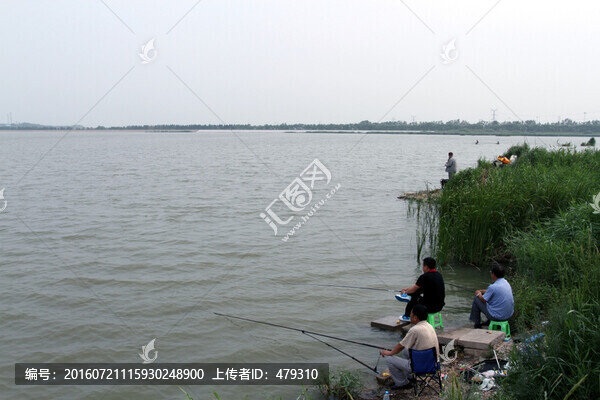釣魚(yú),垂釣,湖面,魚(yú)竿,湖水