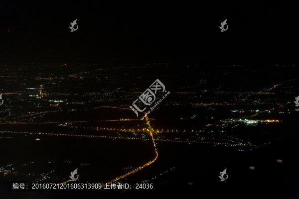 南寧城市夜景,航拍