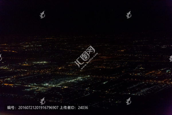南寧城市夜景,航拍